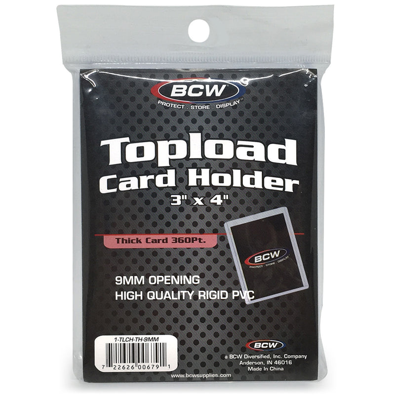 BCW 3×4 Thick Toploader Card Holders – 197 pt (10 Pack)