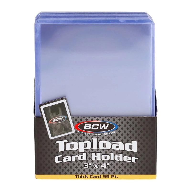 BCW 3×4 Thick Toploader Card Holders – 197 pt (10 Pack)