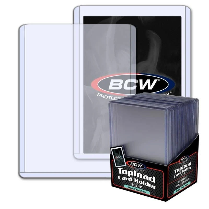 BCW 3×4 Thick Toploader Card Holders – 197 pt (10 Pack)