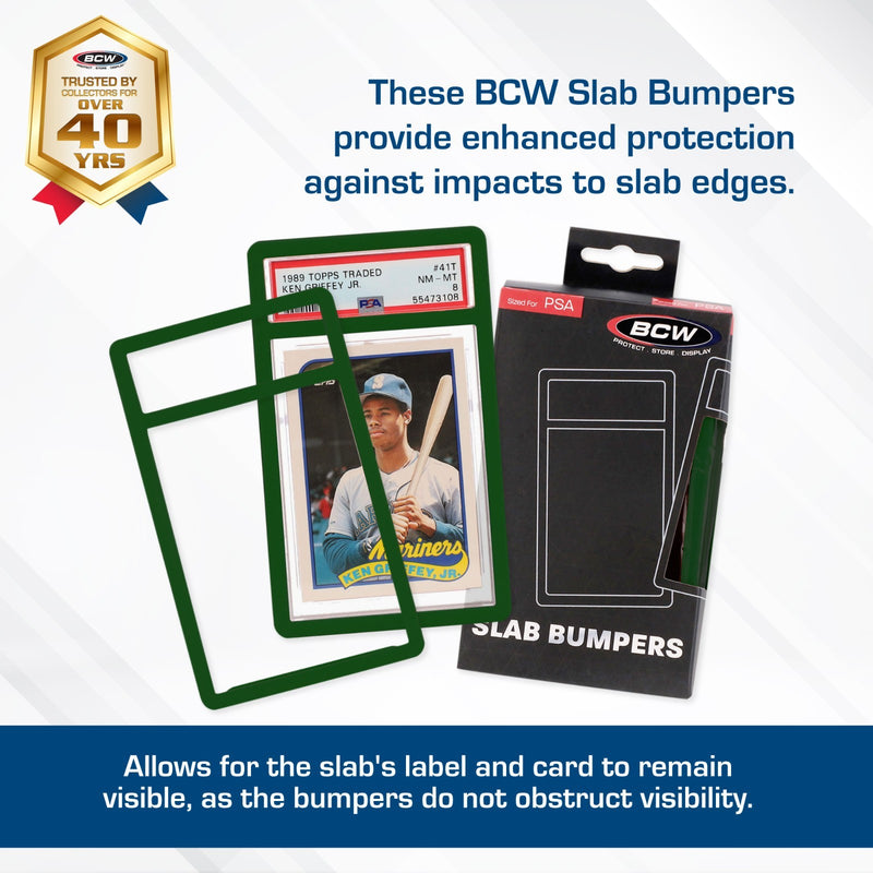 BCW PSA Slab Bumpers – 6 Pack (Choose Color) or 8-Pack Variety – Slab Protectors