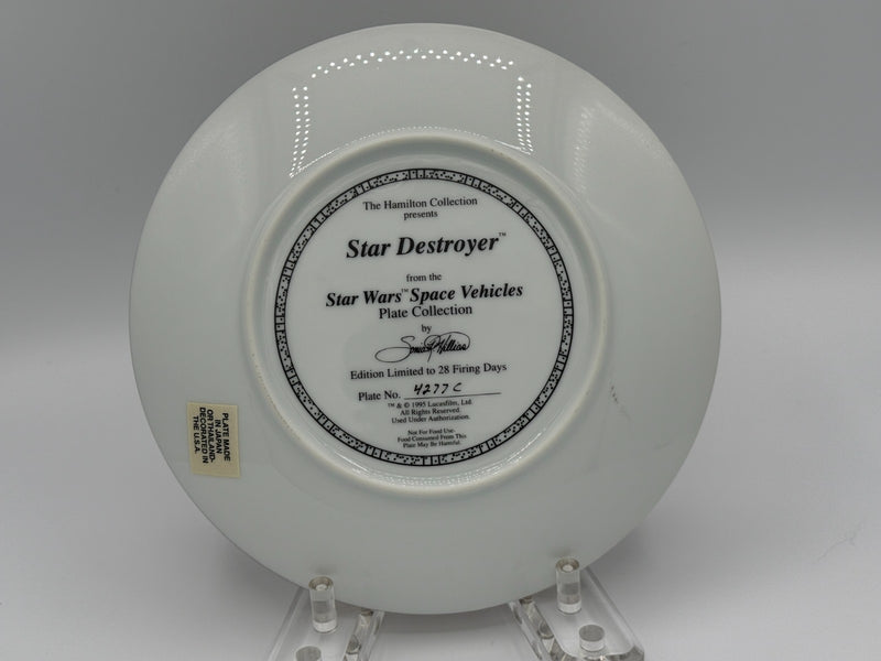 Hamilton Collection Plate Star Wars Space Collection Star Destroyer with COA