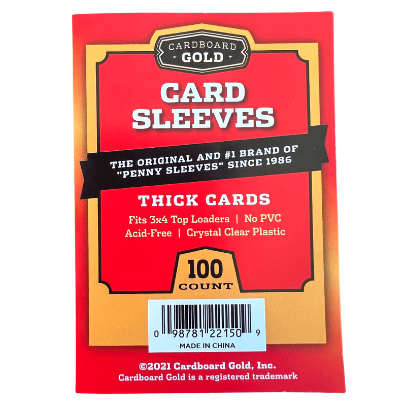Cardboard Gold Thick Penny Sleeves – (200–2000 ct) – Free Shipping