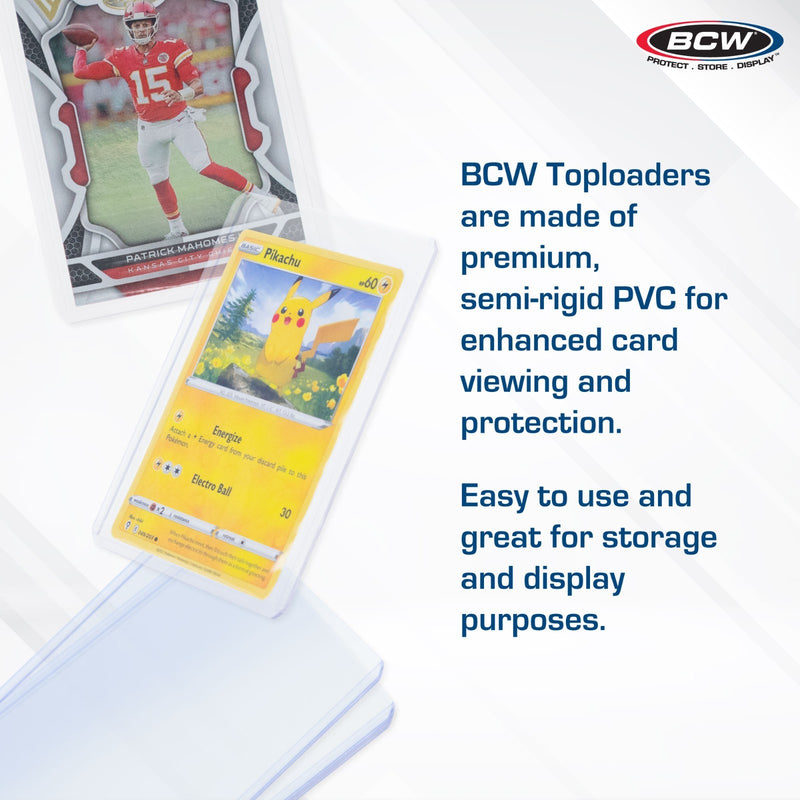 BCW Toploader Card Holders – Standard, Premium & Thick Sizes (Free Shipping)