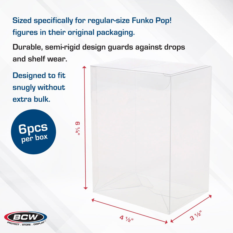BCW Pop! Figure Storage Boxes (6-Pack) - Archival Quality Funko Pop Protectors