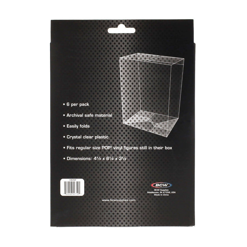 BCW Pop! Figure Storage Boxes (6-Pack) - Archival Quality Funko Pop Protectors