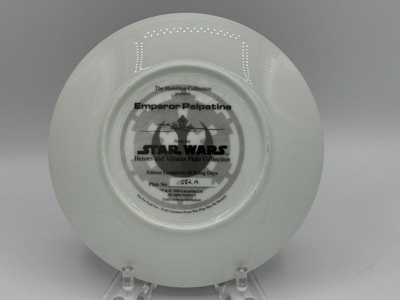 Hamilton Collection Plate Star Wars Emperor Palpatine Portrait Collage with COA