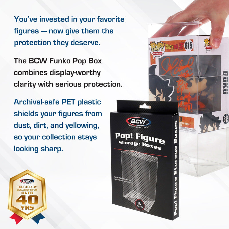 BCW Pop! Figure Storage Boxes (6-Pack) - Archival Quality Funko Pop Protectors