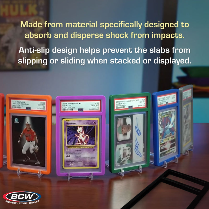 BCW PSA Slab Bumpers – 6 Pack (Choose Color) or 8-Pack Variety – Slab Protectors