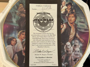 Hamilton Collection Plate Star Wars Han Solo Portrait Collage with COA