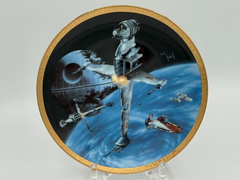 Hamilton Collection Plate Star Wars Space Collection B-wing Fighter with COA