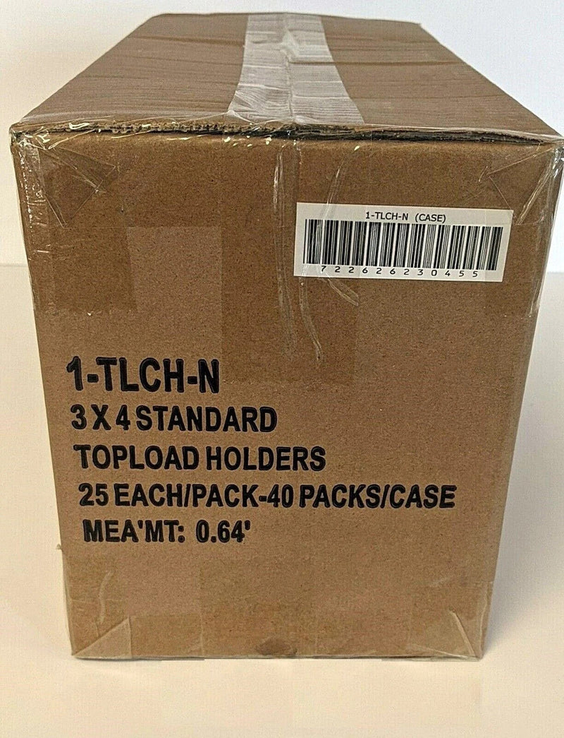 BCW 3×4 Topload Card Holders — Case of 1,000 (40×25) — Free Shipping